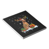 ビズラクリスマスツリーライトパジャマドッグ恋人クリスマス ノートパッド (アングル)