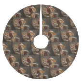 ビズラドッグクリスマスフェスティバル ブラッシュドポリエステルツリースカート (正面)