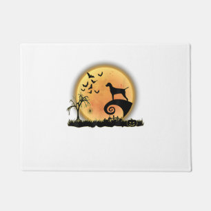 ビズラドッグ怖くてムーンパピー面白いハロウィーンCo ドアマット