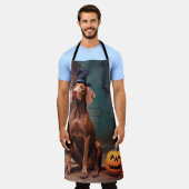 ビズラパンプキンズハロウィンホラー エプロン (着用した状態)