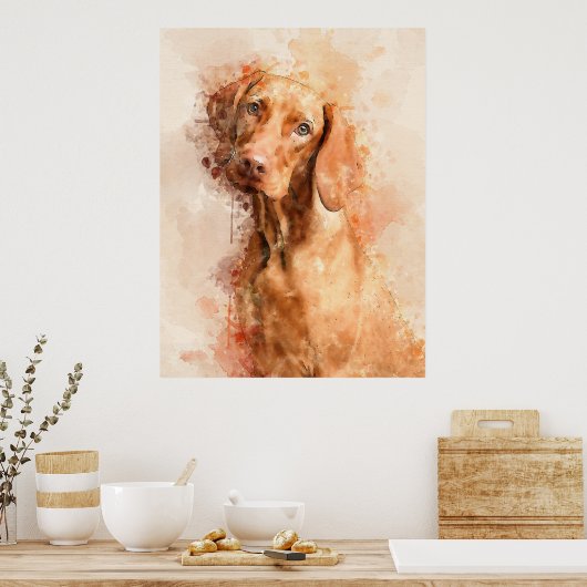 ビズラ水色 ポスター (キッチン)