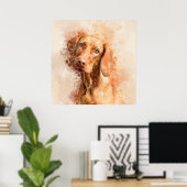 ビズラ水色 ポスター (ホームオフィス)