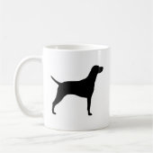 ビズラ犬がシルエットを育てる コーヒーマグカップ (左)