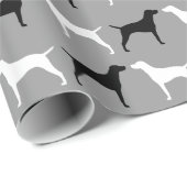ビズラ犬がシルエットを育パターン（の模様が）あるてる ラッピングペーパー (ロールコーナー)