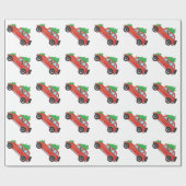 ビズラ狩りドッグクリスマスカーを運転 ラッピングペーパー (フラット)