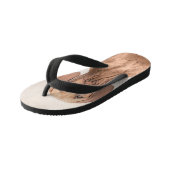 ビズラ絵画ズ – かわいいオリジナルドッグアート キッズビーチサンダル (アングル)