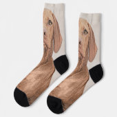 ビズラ絵画ズ – かわいいオリジナルドッグアート ソックス (左)