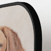 ビズラ絵画ズ – かわいいオリジナルドッグアート ピックルボールラケット (左詳細)