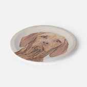 ビズラ絵画ズ – かわいいオリジナルドッグアート ペーパープレート (アングル)