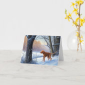 ビズラ雪のクリスマス カード (黄色い花)