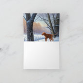 ビズラ雪のクリスマス カード (内部)