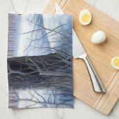 ビズラ雪のクリスマス キッチンタオル (四つ折り)