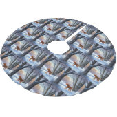 ビズラ雪のクリスマス ブラッシュドポリエステルツリースカート (アングル)