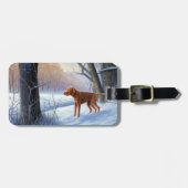 ビズラ雪のクリスマス ラゲッジタグ (正面横)