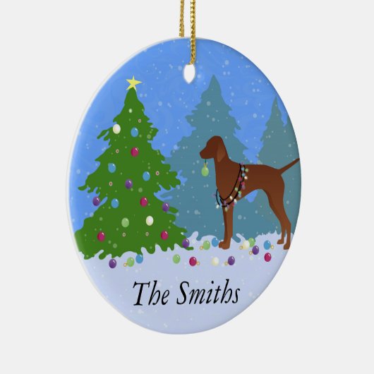 ビズラ飾の森のクリスマスツリー セラミックオーナメント (右)
