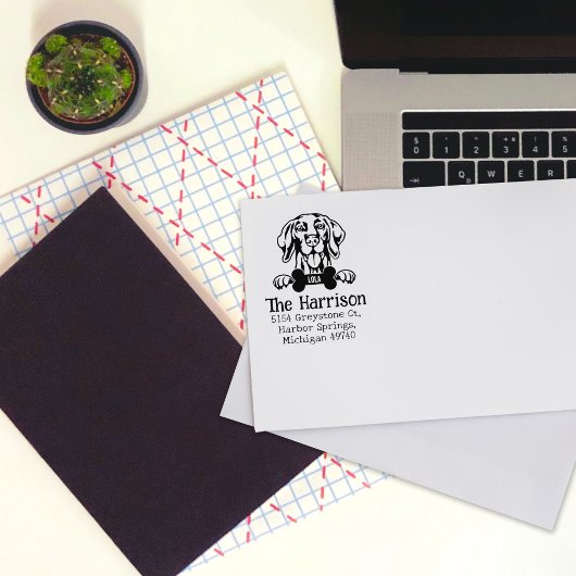 ビズラ・ドッグ差出人住所、 ラバースタンプ