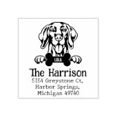 ビズラ・ドッグ差出人住所、 ラバースタンプ (インプリント)