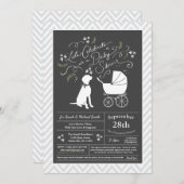 ビズラ·ドッグ·ベビー·シャ男女兼用ワー 招待状 (正面/裏面)