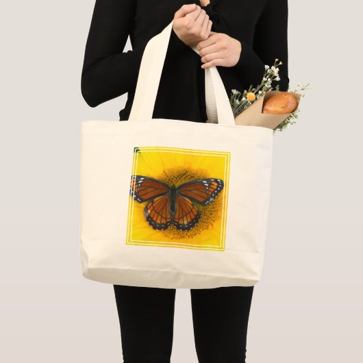 ビセロイ蝶 | Limenitis archippus ラージトートバッグ (正面(商品))