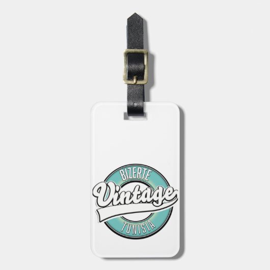 ビゼルテチュニジアヴィンテージスタイルロゴ ラゲッジタグ (正面縦)