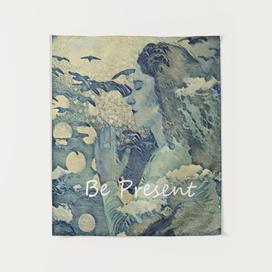 ビゼントウォールアートスピリチュアル祈りの言葉 タペストリー (正面)