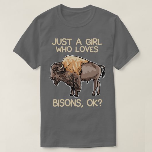 ビソンが大好きな女の子 Tシャツ (デザイン正面)