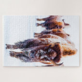 ビソンイエローストーンワイオミング。ジグソーパズル ジグソーパズル (横)