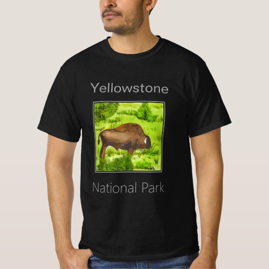 ビソンイエローストーン国立公園 Tシャツ (正面)