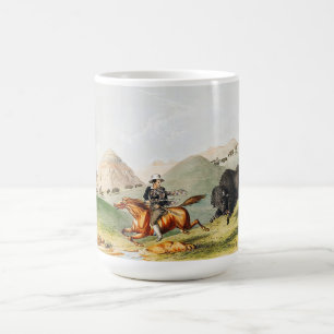ビソン狩りの場1845年 コーヒーマグカップ