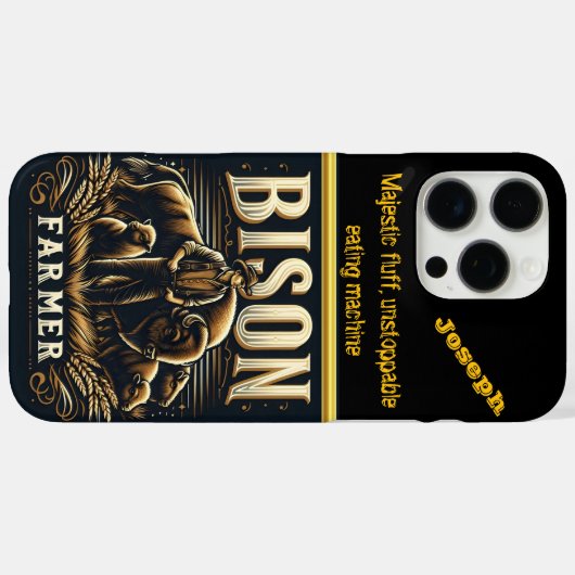 ビソン農家が日没で群れを育てる Case-Mate iPhoneケース (裏面 (横))