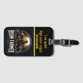 ビソン農家はデュスクで群れの中で誇らしげに立つ ラゲッジタグ (正面横)