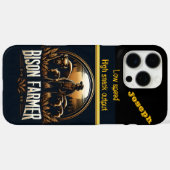 ビソン農家はデュスクで群れの中で誇らしげに立つ Case-Mate iPhoneケース (裏面 (横))