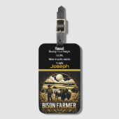 ビソン農家アットサンセットインフィールズ ラゲッジタグ (正面縦)