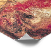 ビソン、アルタミラの洞窟から、紀元前15000年 ポスター (角)