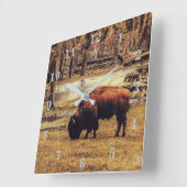 ビソン スクエア壁時計 (傾斜)