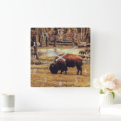 ビソン スクエア壁時計 (ホーム)