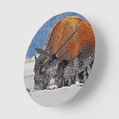 ビソン ラウンド壁時計 (傾斜)