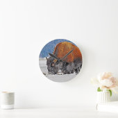 ビソン ラウンド壁時計 (ホーム)