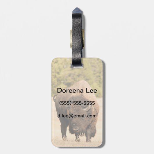 ビソン ラゲッジタグ (裏面縦)