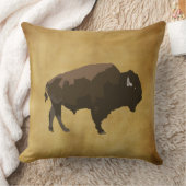 ビソン | 強大なアメリカのバッファロー | タタンカスケッチ クッション (ブランケット)