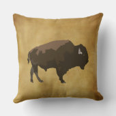 ビソン | 強大なアメリカのバッファロー | タタンカスケッチ クッション (裏面)