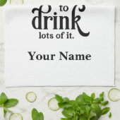 ビタミンが少ないワイン-ワインおもしろい引用文 キッチンタオル (折り畳み)