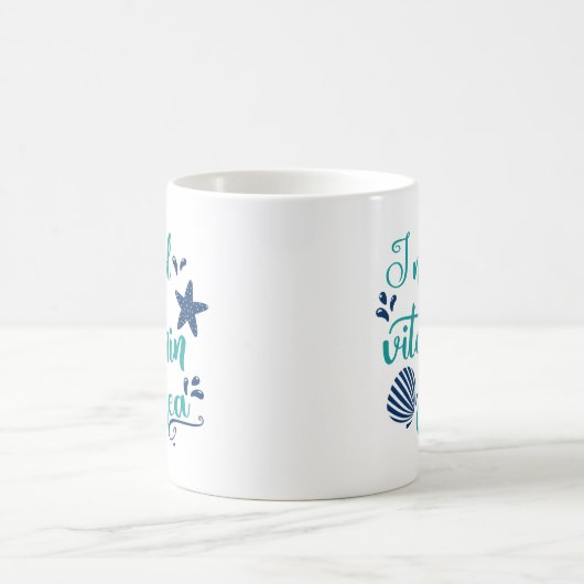 ビタミンの海が必要だ コーヒーマグカップ (中央)
