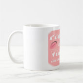 ビタミンの祈りの言葉の(ピンクの)マグ コーヒーマグカップ (左)