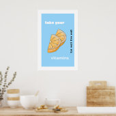 ビタミンを摂取する ポスター (キッチン)