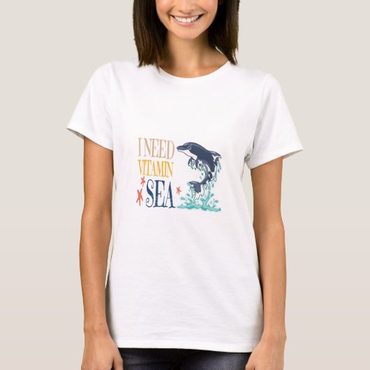ビタミンシーで元気ハネイルカサマーファッション Tシャツ (正面)