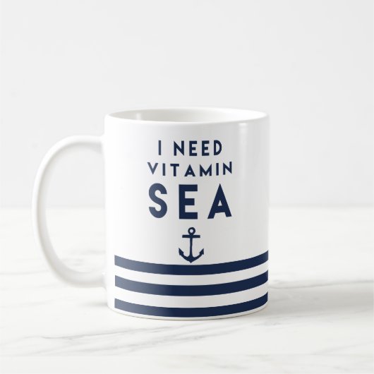 ビタミンシーネイビーいかり引用文 コーヒーマグカップ (左)