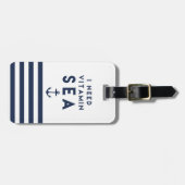 ビタミンシーネイビーいかり引用文 ラゲッジタグ (正面横)