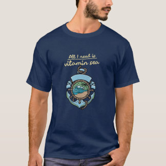ビタミンシー 錨 波 引用 海 Tシャツ
