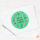 ビタミン最高のは新鮮な果物の野菜のシールである ラウンドシール (封筒)